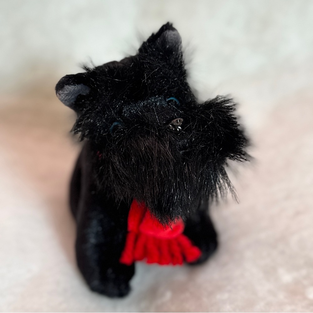 Bestever Cute Scottie Scottish Terrier Dog Plush with Red Scarf‎ Accessory!